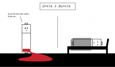 Cartoon 2 voor preventiecampagne Urnie en Burnie